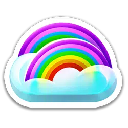 Symbol Double Rainbow Cloud